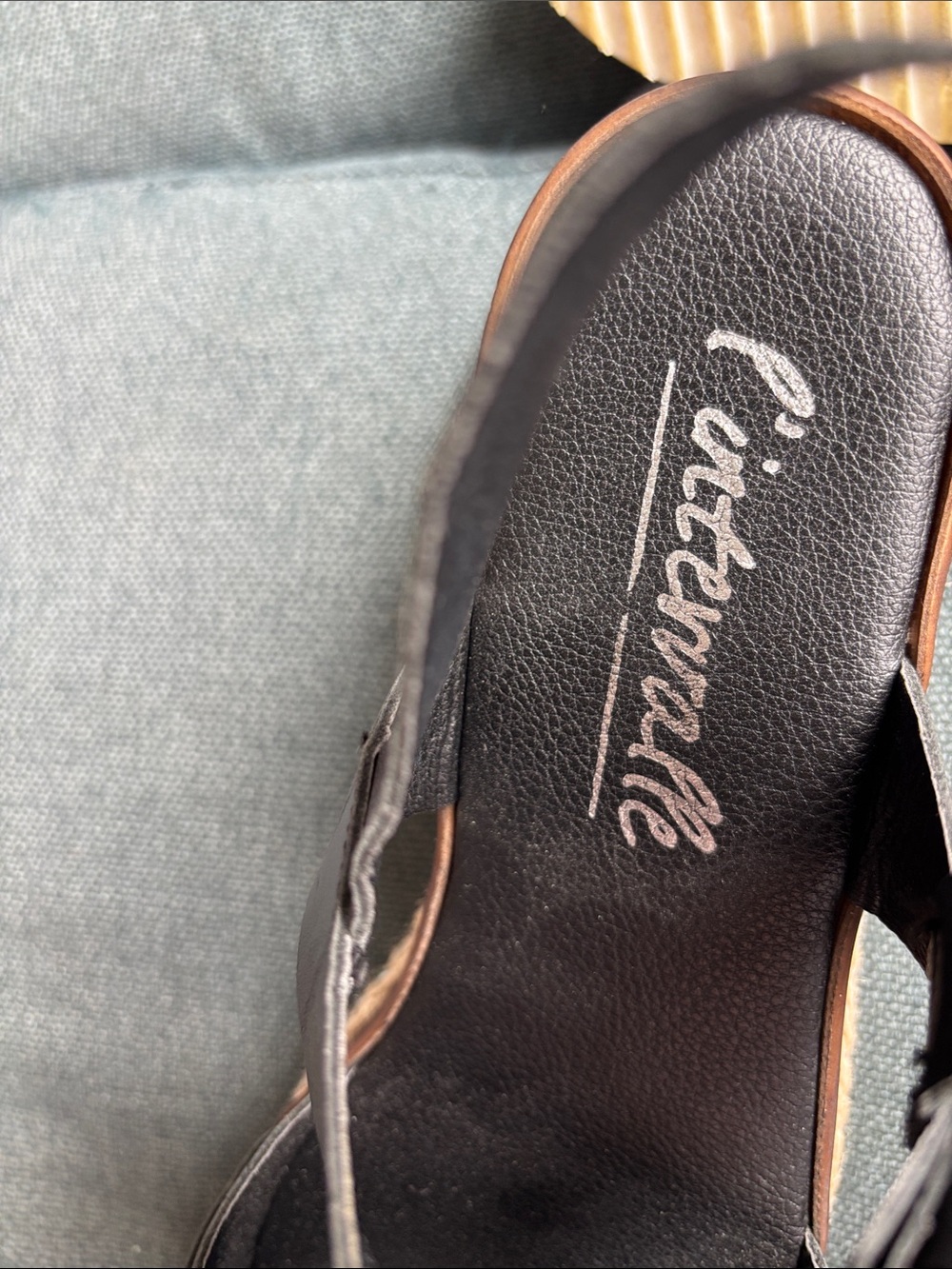 L'INTERVALLE Black Leather Buckle Platform Sandals - Picture 6 of 7